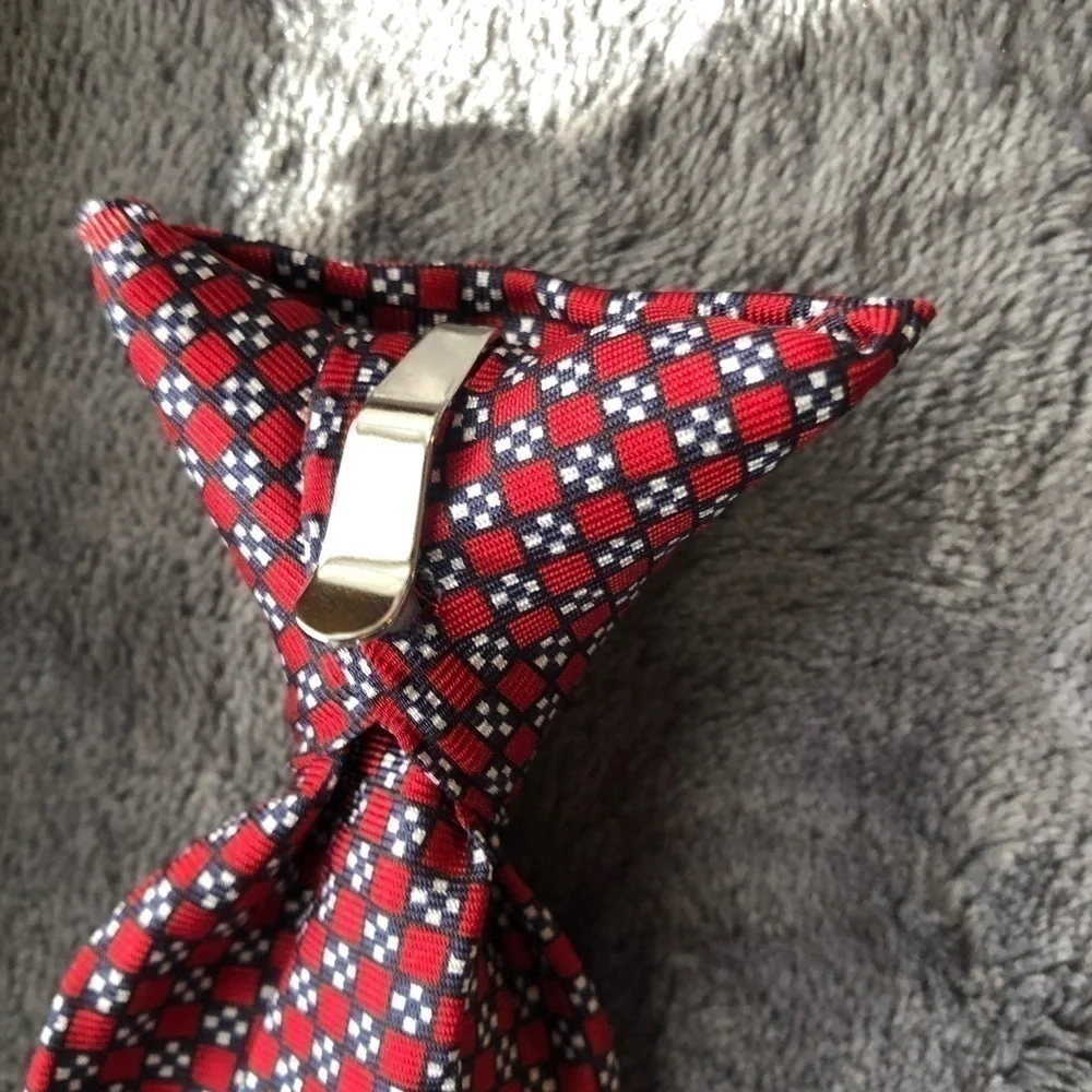 𝅺CHILDREN Silk tie red snap‎ on